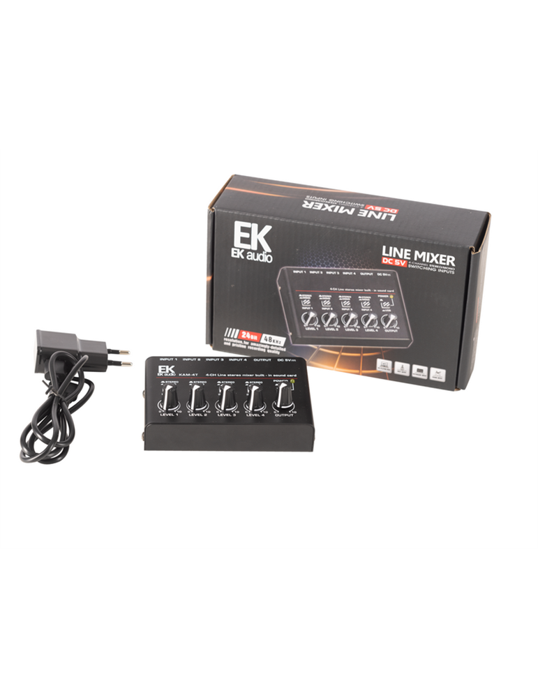 MEZCLADOR EK DE 4 CANALES ESTÉREO