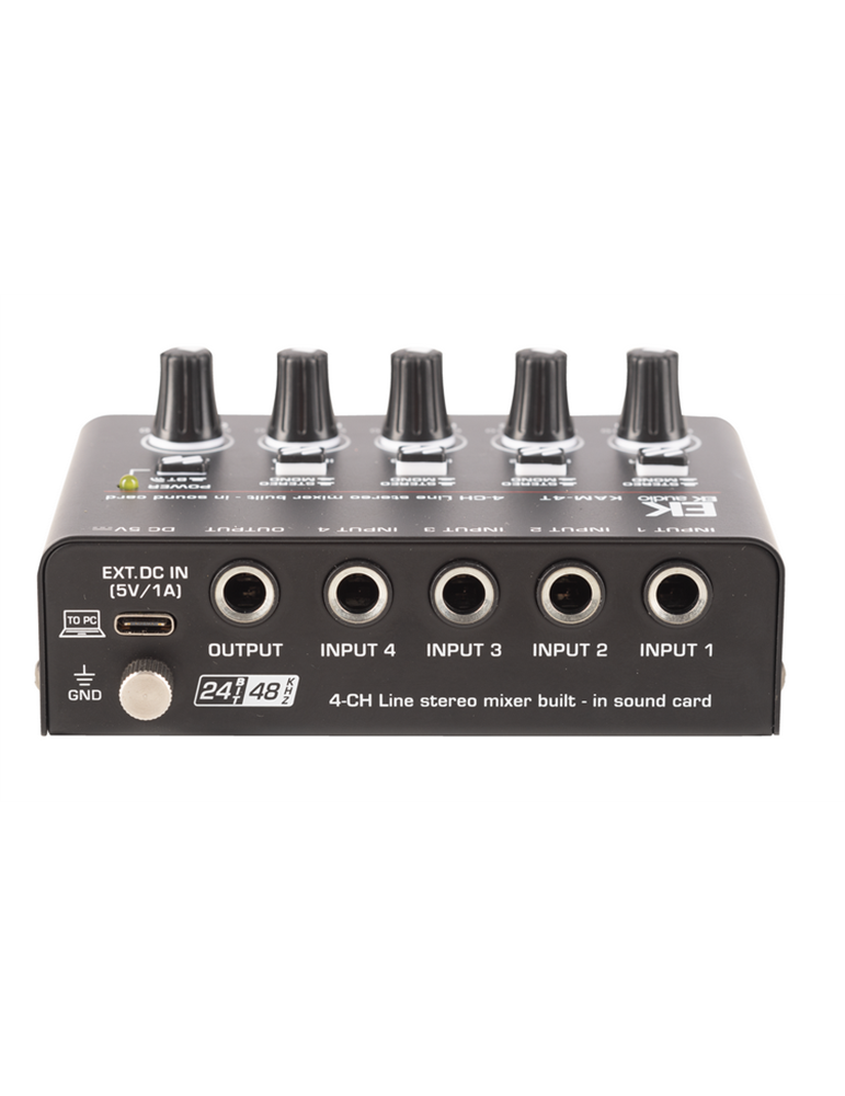 MEZCLADOR EK DE 4 CANALES ESTÉREO