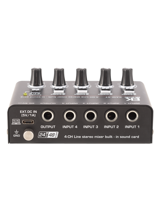 MEZCLADOR EK DE 4 CANALES ESTÉREO