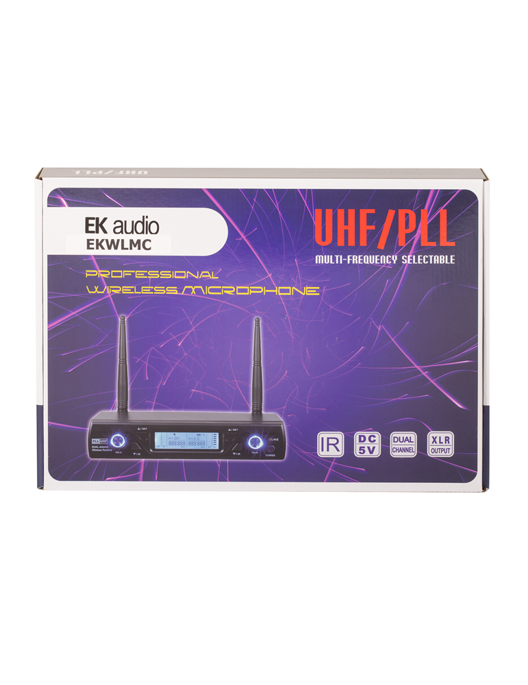 SISTEMA INALÁMBRICO DE DOS MICRÓFONOS EK MANO Y CABEZA EKWLMC