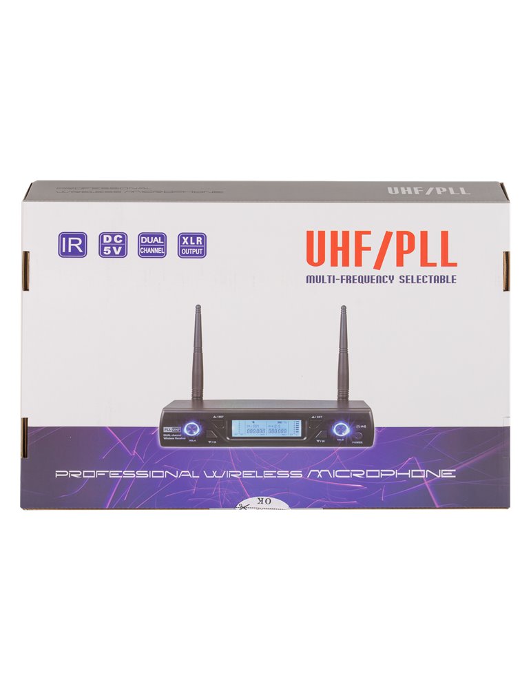 SISTEMA INALÁMBRICO DE DOS MICRÓFONOS EK MANO Y CABEZA EKWLMC