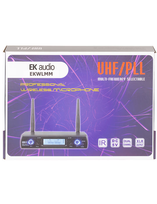 SISTEMA INALÁMBRICO DE DOS MICRÓFONOS EK DE MANO EKWLMM