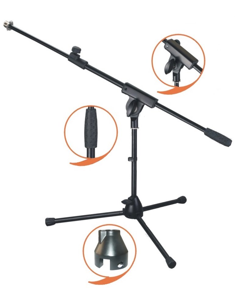 SOPORTE JIRAFA PROFESIONAL PARA MICRÓFONO EK CORTO MS010