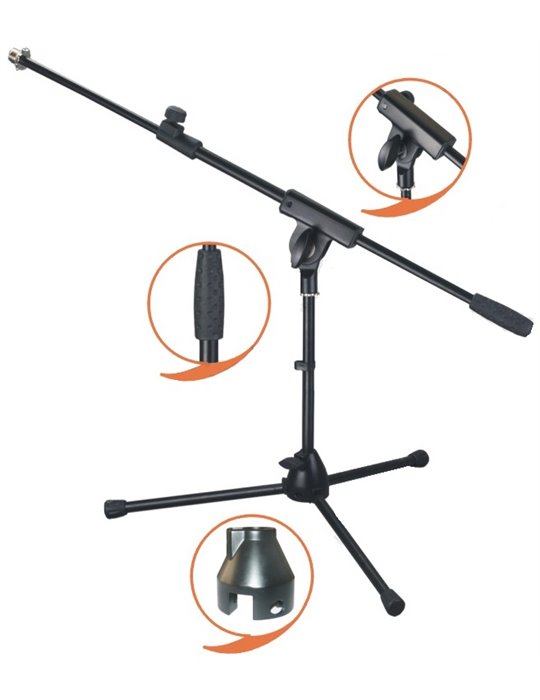 SOPORTE JIRAFA PROFESIONAL PARA MICRÓFONO EK CORTO MS010