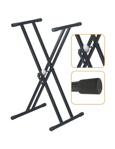 SOPORTE CON PERFIL DOBLE PARA TECLADO CON SISTEMA DE SEGURIDAD