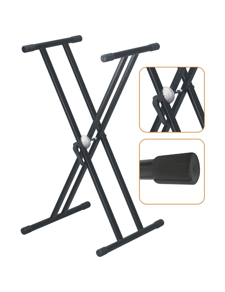 SOPORTE CON PERFIL DOBLE PARA TECLADO CON SISTEMA DE SEGURIDAD