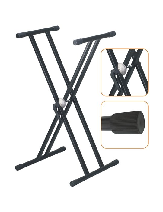 SOPORTE CON PERFIL DOBLE PARA TECLADO CON SISTEMA DE SEGURIDAD