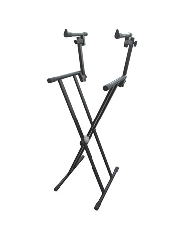 SOPORTE CON PERFIL DOBLE DE DOS ALTURAS PARA DOS TECLADOS CON SISTEMA DE  SEGURIDAD 2