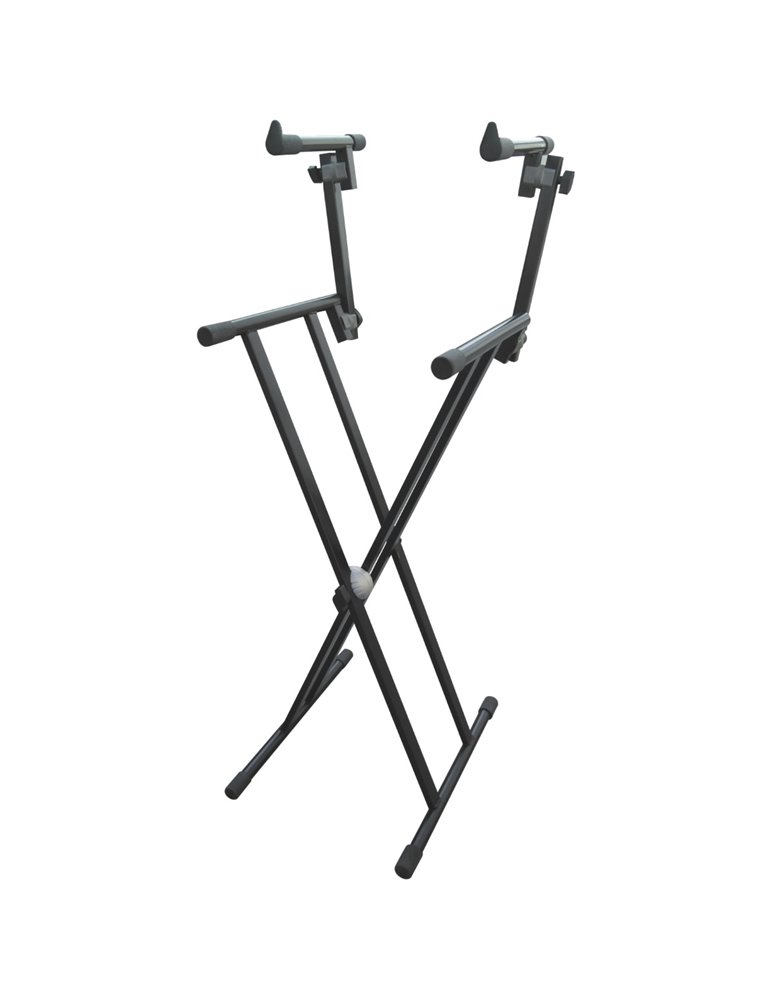 SOPORTE CON PERFIL DOBLE DE DOS ALTURAS PARA DOS TECLADOS CON SISTEMA DE  SEGURIDAD