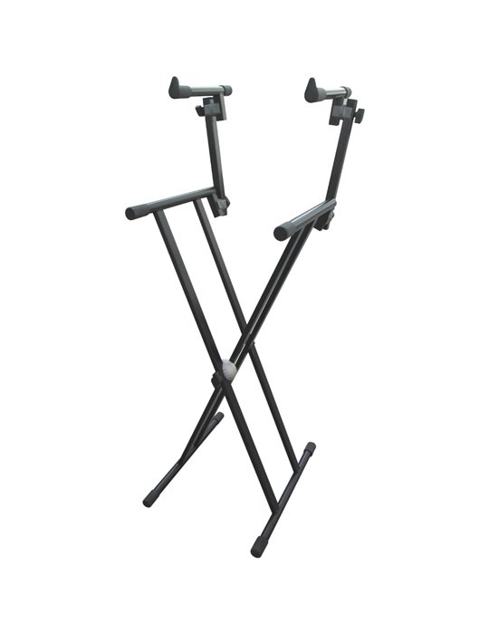 SOPORTE CON PERFIL DOBLE DE DOS ALTURAS PARA DOS TECLADOS CON SISTEMA DE  SEGURIDAD