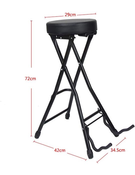 BANQUETA PLEGABLE EK CON SOPORTE DE GUITARRA