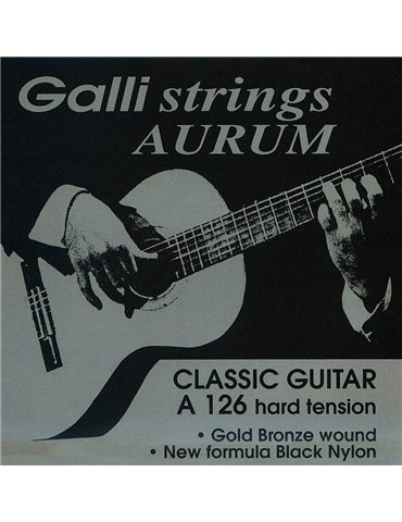 string set classic, gold bronze wound, black nylon