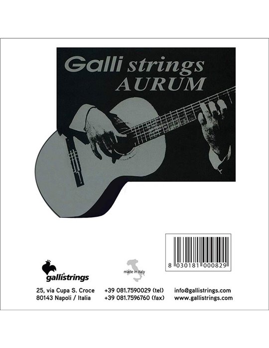 string set classic, gold bronze wound, black nylon