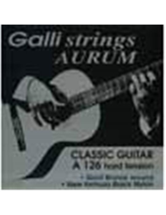 string set classic, gold bronze wound, black nylon