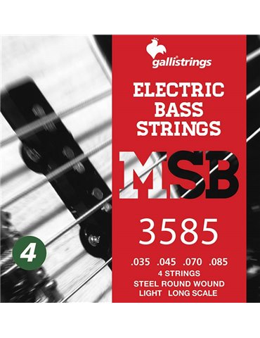 string set electric bass, steel light, 035-045-070