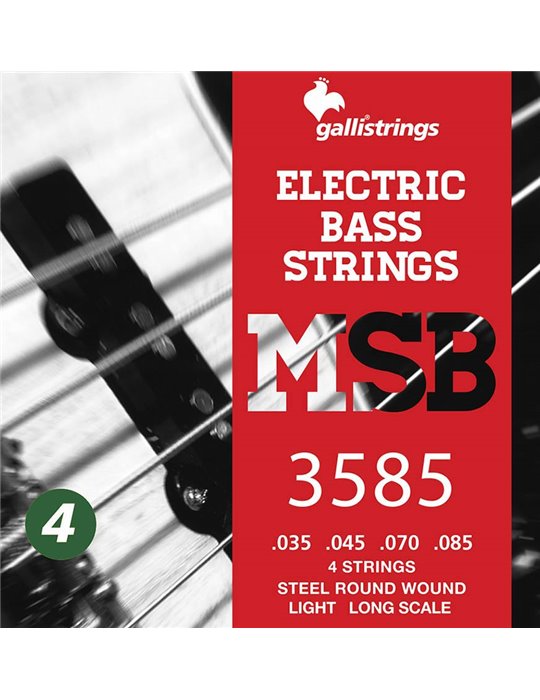 string set electric bass, steel light, 035-045-070