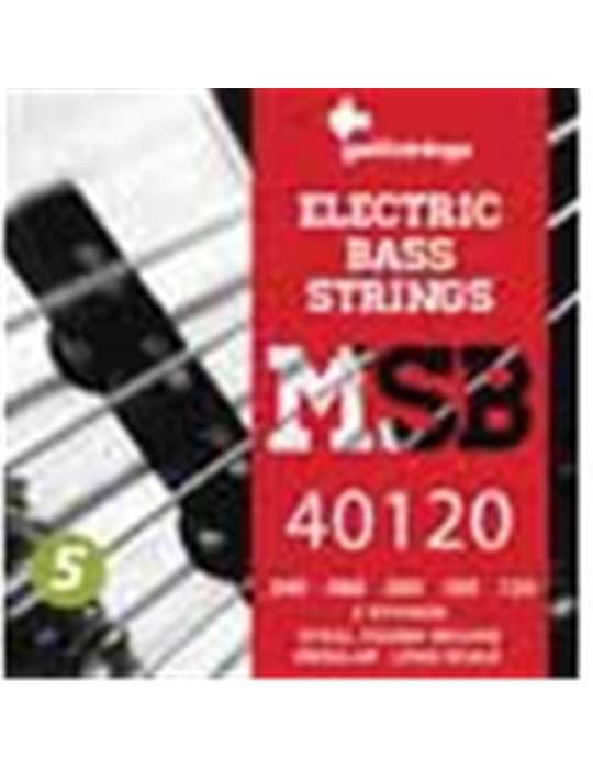 string set electric 5-string bass, steel regular,