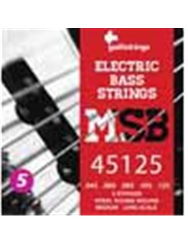 string set electric 5-string bass, steel medium, 0 2