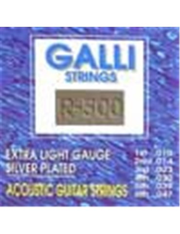 string set acoustic, silverplated wound, 010-014-0 2