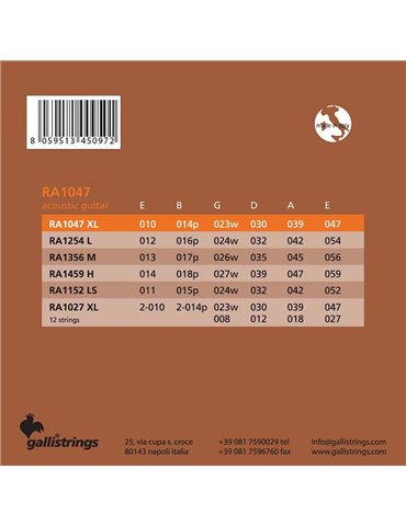 string set acoustic 80/20 bronze wound, extra ligh 2