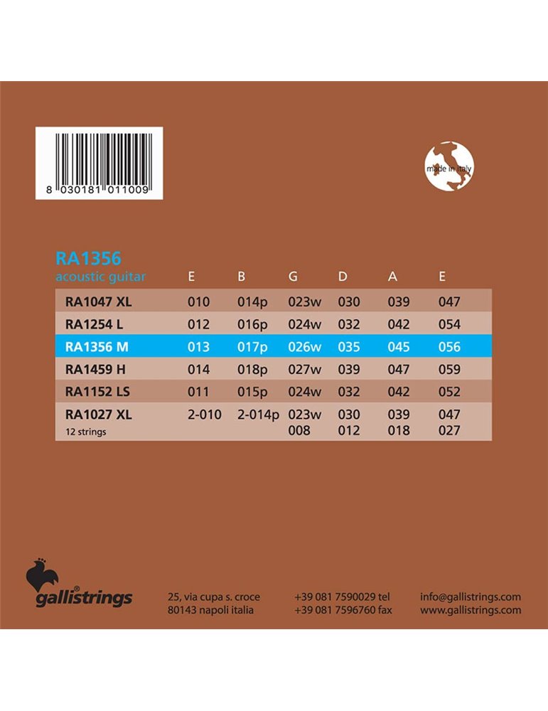 string set acoustic 80/20 bronze wound, medium, 01