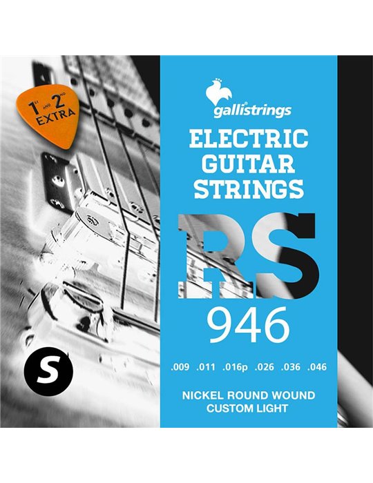 string set electric, nickel roundwound, custom lig