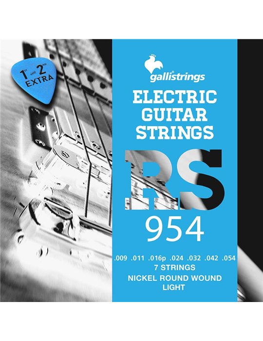 7-string set electric, nickel roundwound, light, 0