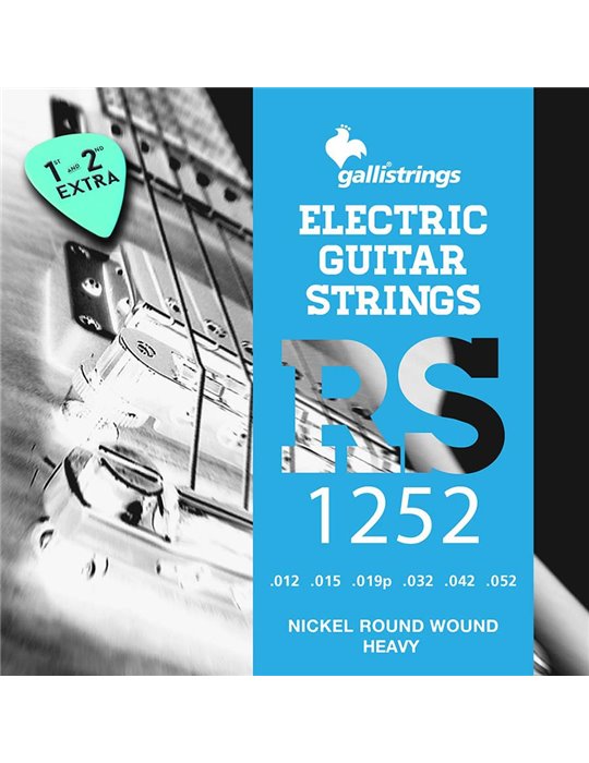 string set electric, nickel roundwound, heavy, 012