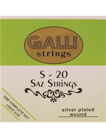 string set saz, silverplated light 008-008-012-014