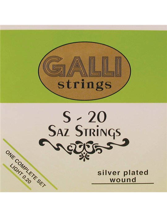 string set saz, silverplated light 008-008-012-014