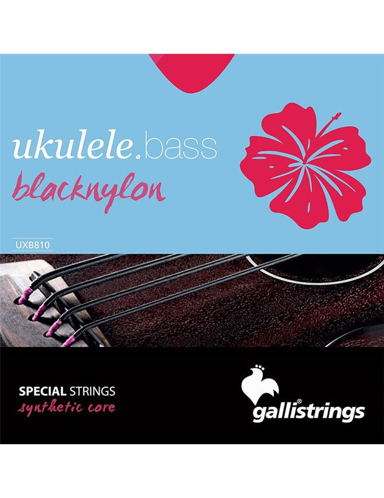 string set for ukulele bass, black nylon tape woun