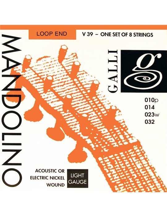 string set mandolin, nickel wound light, 010-014-0