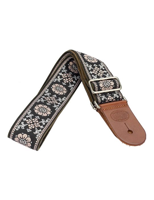 CORREA GAUCHO SERIE DELUXE TRADICIONAL PARA GUITARRA 50mm AMARILLO/NEGRO