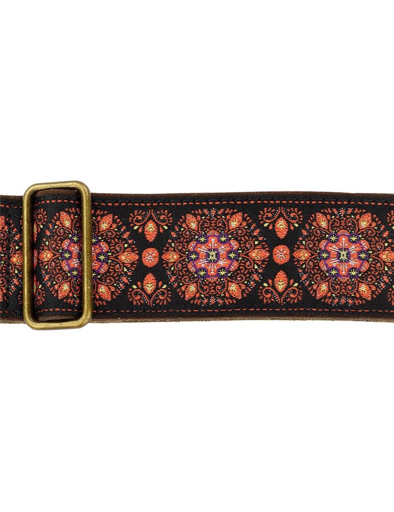 CORREA GAUCHO AUTÉNTICO DELUXE TRADICIONAL PARA GUITARRA 50mm HEBILLA LATÓN BL/PK