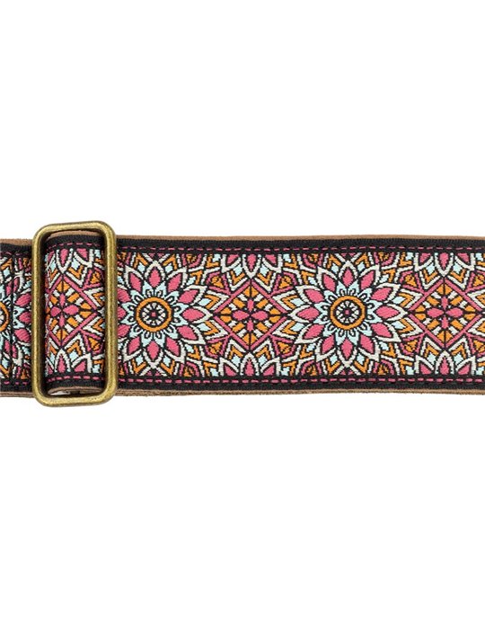 CORREA GAUCHO AUTÉNTICO DELUXE TRADICIONAL PARA GUITARRA 50mm HEBILLA LATÓN BK/BU/RD