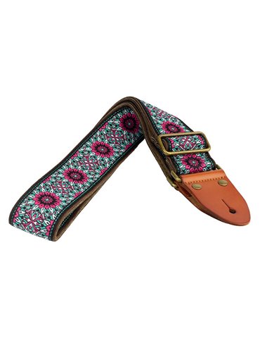 CORREA GAUCHO AUTÉNTICO DELUXE TRADICIONAL PARA GUITARRA 50mm HEBILLA LATÓN BK/BU/PK 2