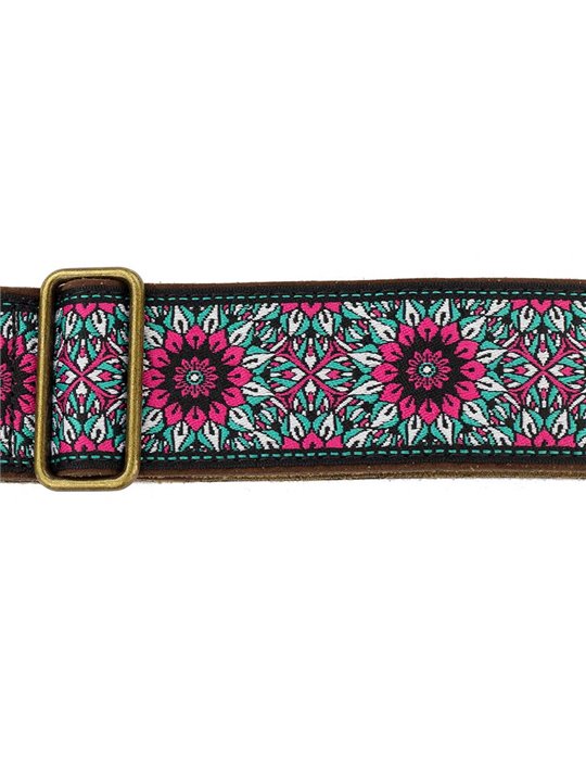 CORREA GAUCHO AUTÉNTICO DELUXE TRADICIONAL PARA GUITARRA 50mm HEBILLA LATÓN BK/BU/PK