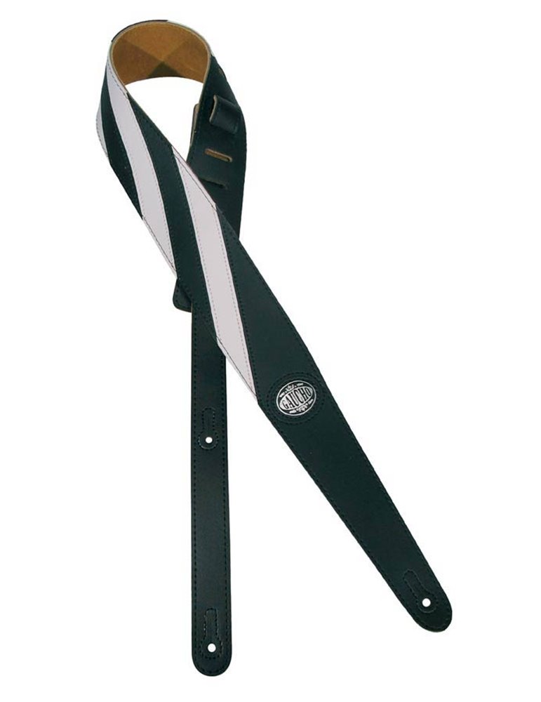 CORREA GUITARRA GAUCHO BLANCO Y NEGRO RAYAS