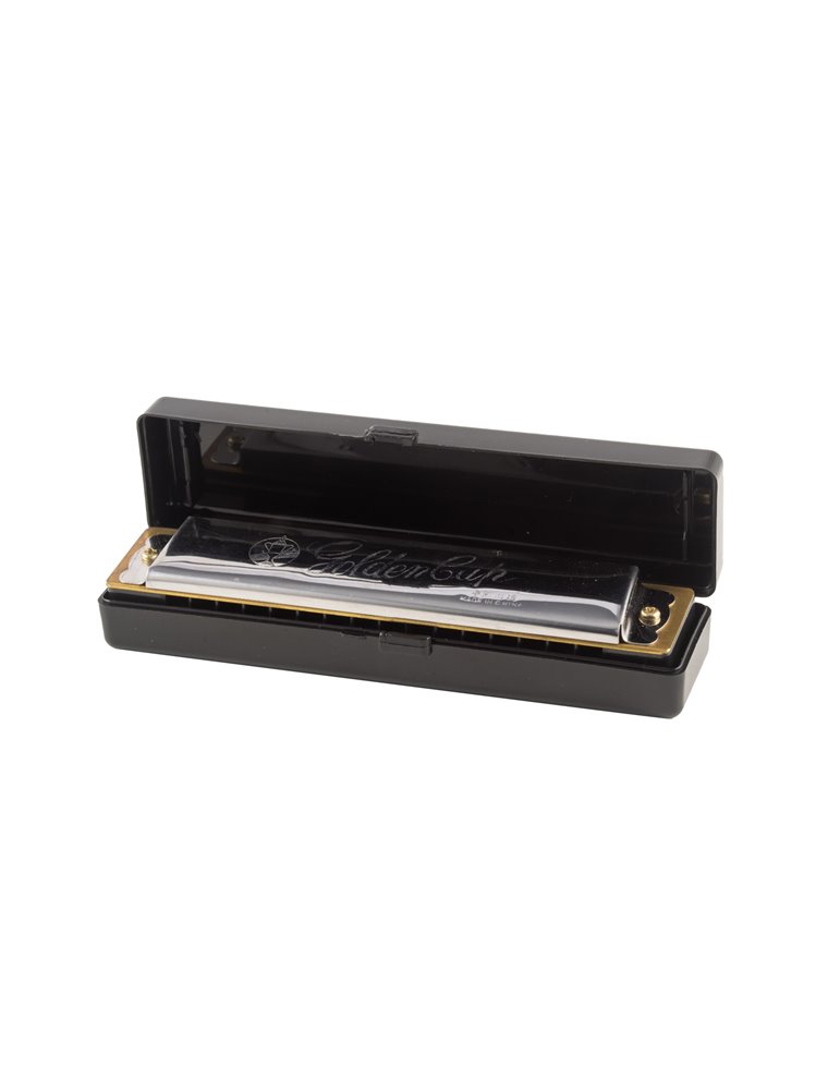 ARMÓNICA GOLDEN CUP 32 VOCES TAPAS CROMADAS