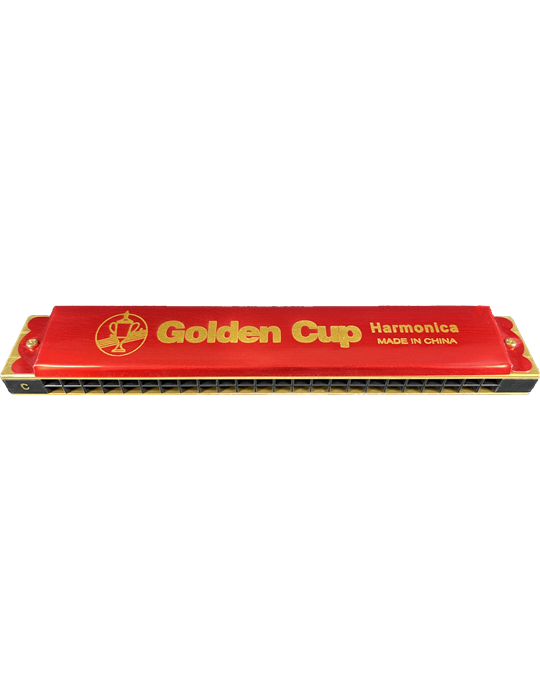 ARMÓNICA GOLDEN CUP 48 VOCES TAPAS ANODIZADAS