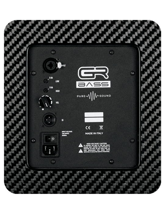 CABINA ACTIVA DE FIBRA DE CARBONO PARA BAJO 800W