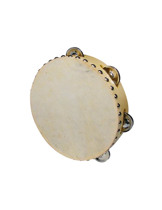 Pandereta parche cuero Hayman 8pg 5 sonajas
