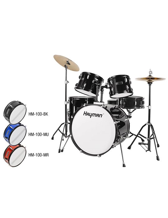 Batería 5 piezas Hayman negra