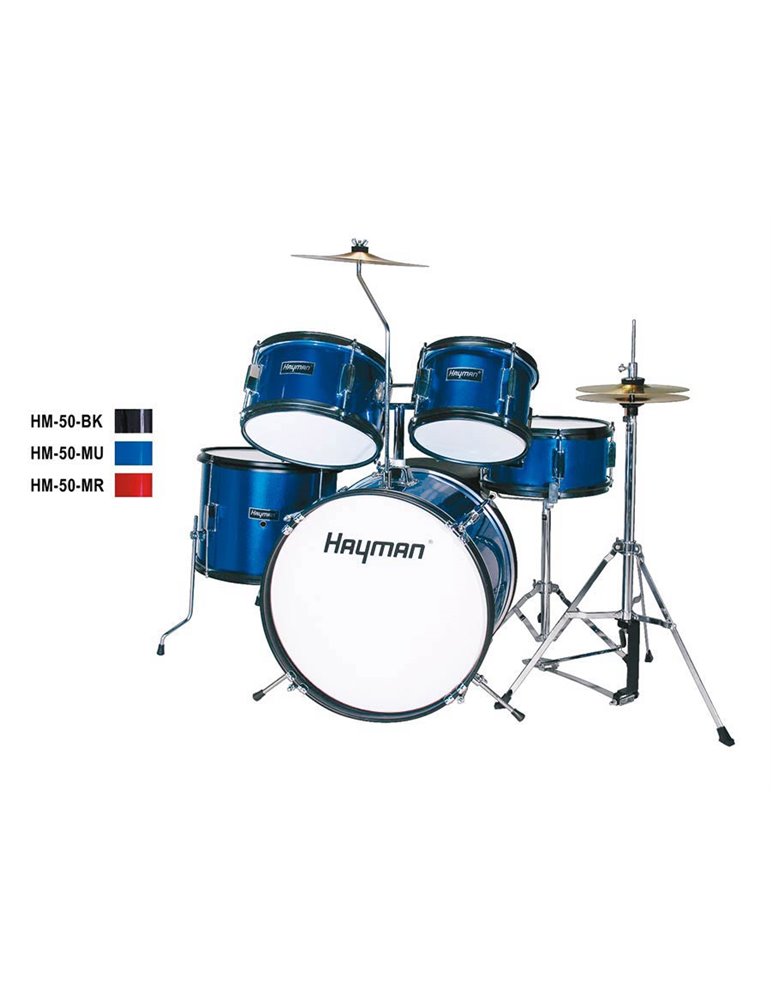 Batería junior Hayman 5 piezas azul metalizado