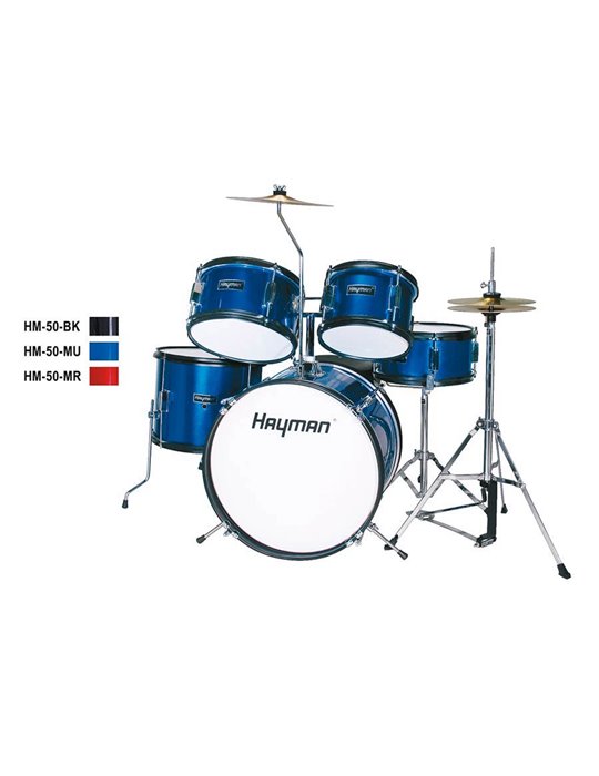 Batería junior Hayman 5 piezas azul metalizado
