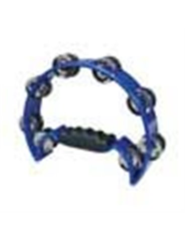 Pandereta media luna Hayman plastico azul 2