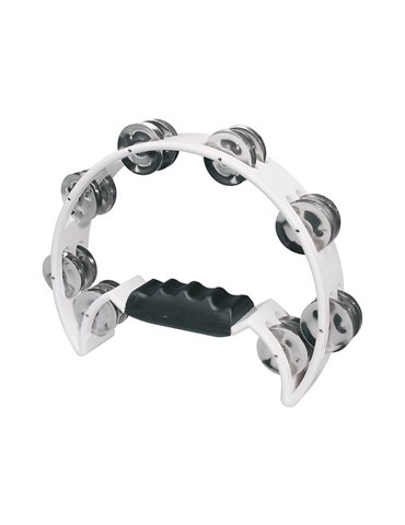 Pandereta media luna Hayman plastico blanco