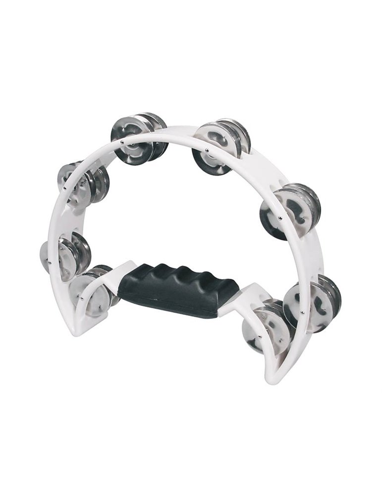 Pandereta media luna Hayman plastico blanco