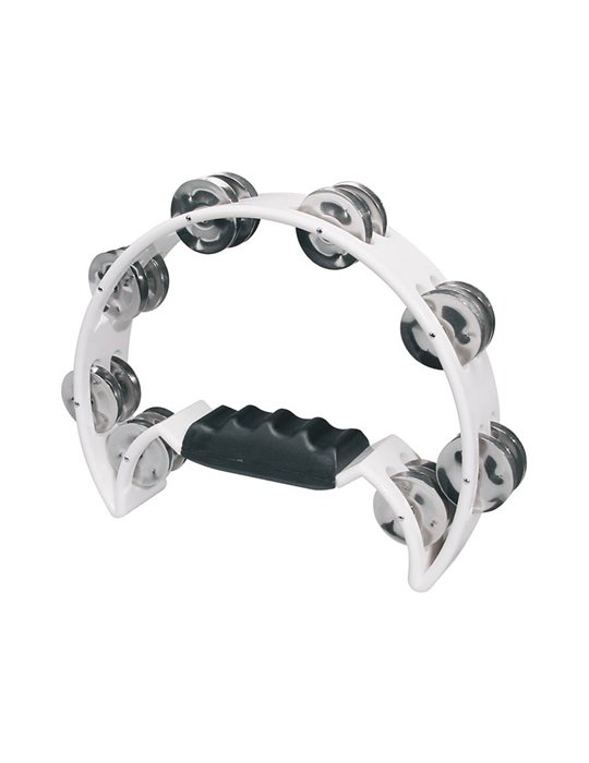 Pandereta media luna Hayman plastico blanco