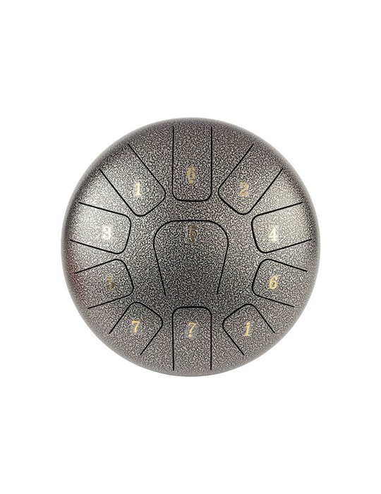 TONGUE DRUM HAYMAN DE 10” DO MAYOR 11 NOTAS GRIS